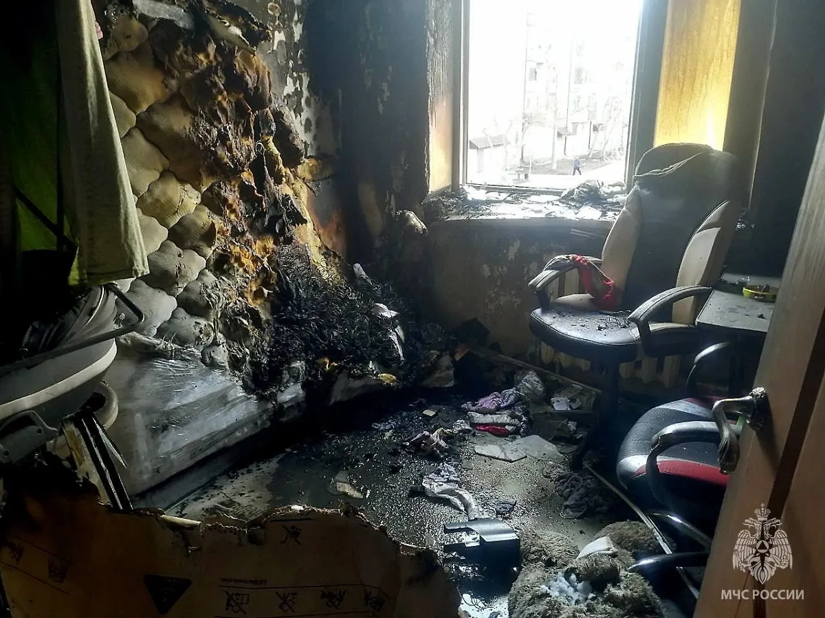 Последствия пожара. Фото © VK / МЧС России