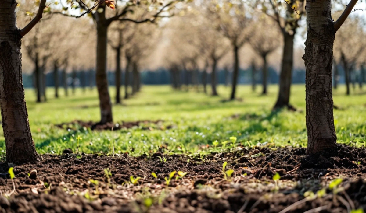 Работы в саду в апреле уже больше, чем в марте. Пора снимать защиту, обрабатывать от вредителей. Фото © «Шедеврум»