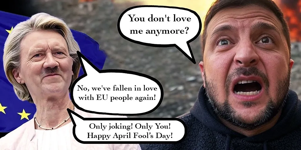 Комикс про фон дер Ляйен и Зеленского. Фото © X / Дмитрий Медведев