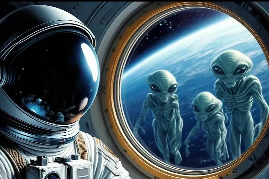 Возможно, инопланетяне досаждают нашим космонавтам на орбите, чтобы те поскорее вернулись. Фото © Шедеврум