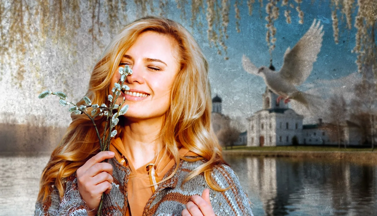 Поздравления на Вербное воскресенье 2025: стихи, проза, оригинальные и своими словами. Коллаж © Life.ru. Фото © Shutterstock / FOTODOM / tativophotos, © «Шедеврум»