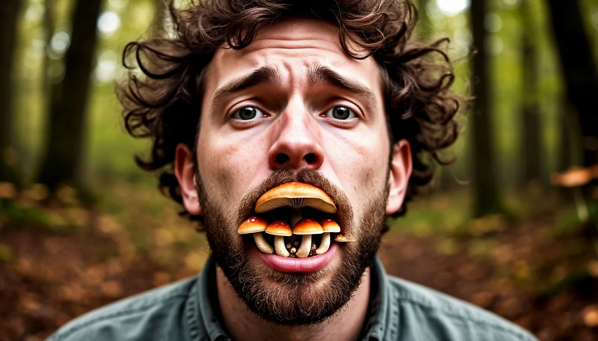 Это действительно страшная картинка про грибы. Зачем русские вообще придумали такую пословицу? Фото © «Шедеврум»