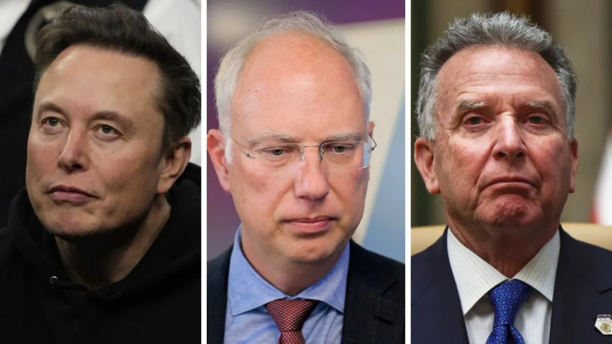 Илон Маск, Кирилл Дмитриев и Стивен Уиткофф. Обложка © ТАСС/ Matt Rourke, Алексей Никольский, Evelyn Hockstein