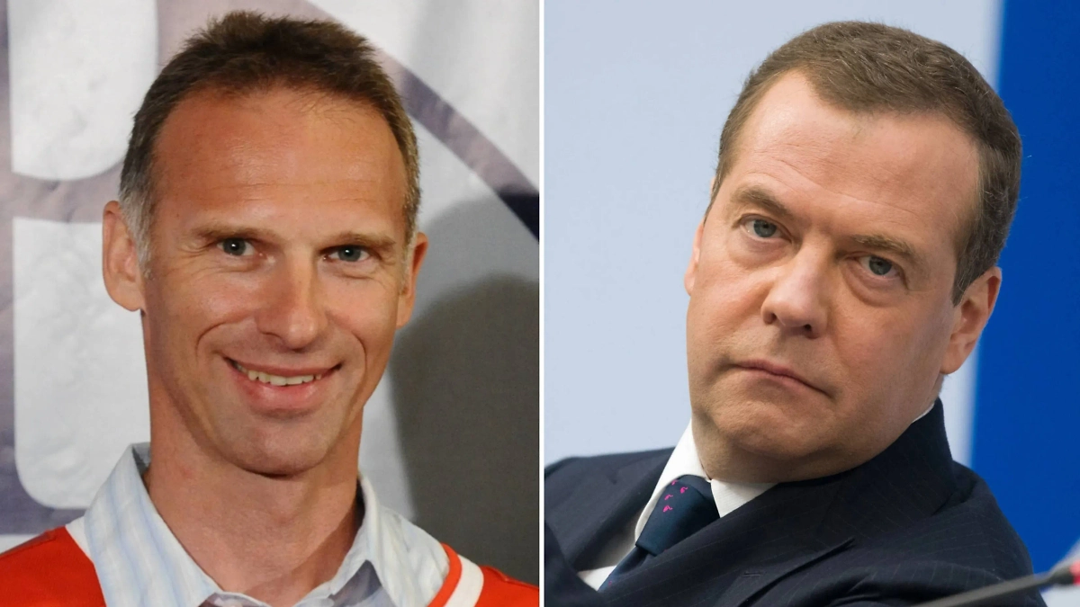 Доминик Гашек и Дмитрий Медведев. Обложка © ТАСС / Станислав Красильников, © Shutterstock / FOTODOM / Anton Veselov