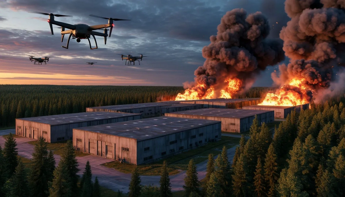 По Киеву нанесён комбинированный ракетный удар. Обложка © Life.ru / Шедеврум