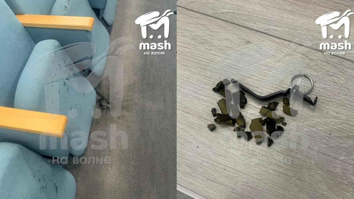 Последствия взрыва гранаты и то, что от неё осталось. Фото © Telegram / «Mash на волне»