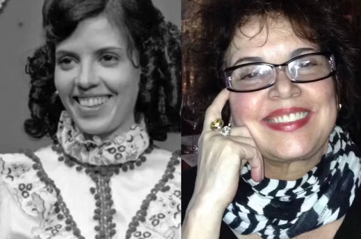 Актриса Лусия Алвес в 1975 и 2020 годах. Фото © TV Globo 