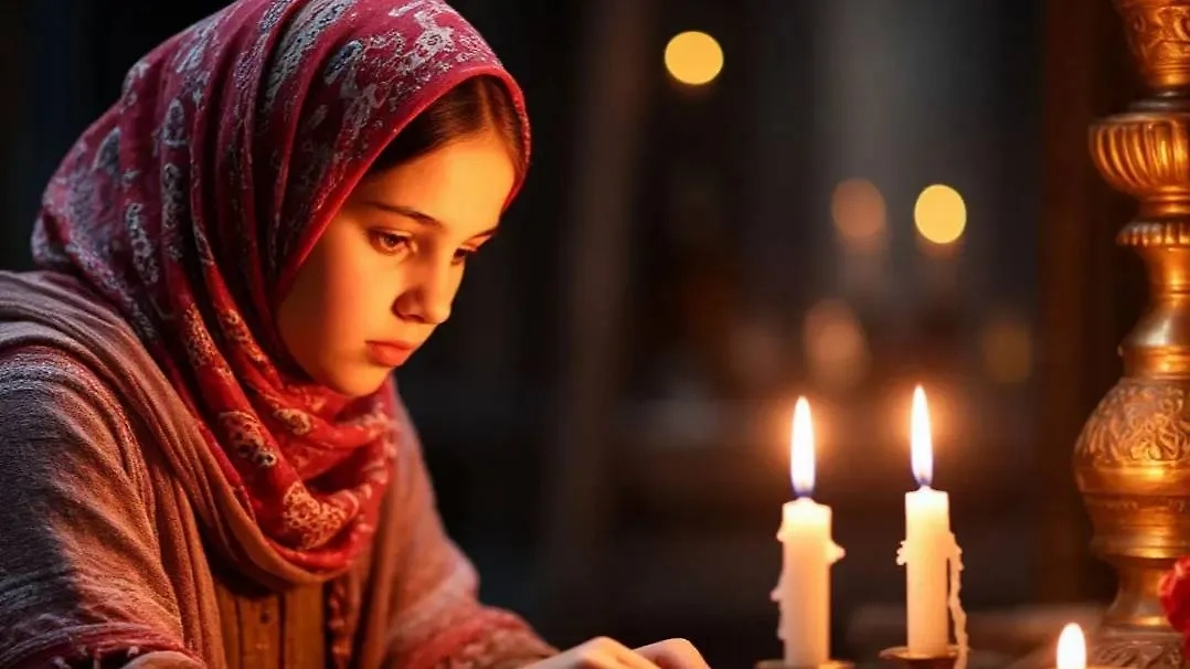 Девушка в церкви. Обложка © Шедеврум / Life.ru