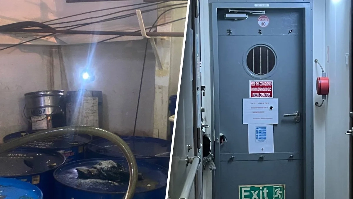 Кадры с корабля. Фото © Telegram / SHOT