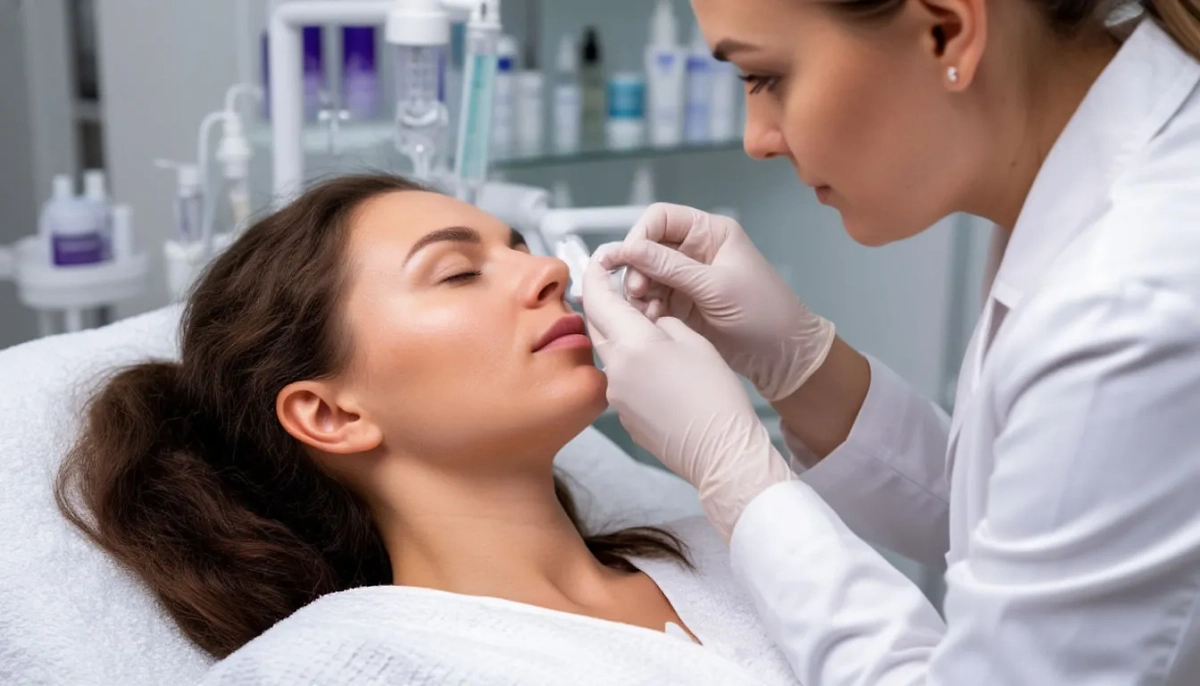 Косметолог помогает пациентке. Обложка © Шедеврум / Life.ru