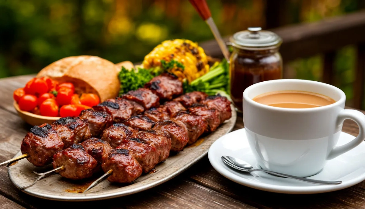 Шашлык на кофейном маринаде. Обложка © Шедеврум / Life.ru