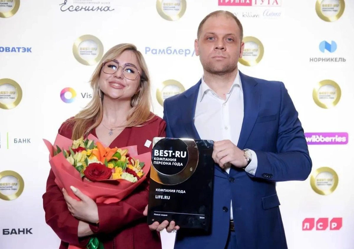 Главный редактор Life.ru Марина Фещенко и генеральный директор объединенной редакции LIFE и SHOT Денис Арапов. Фото © Life.ru