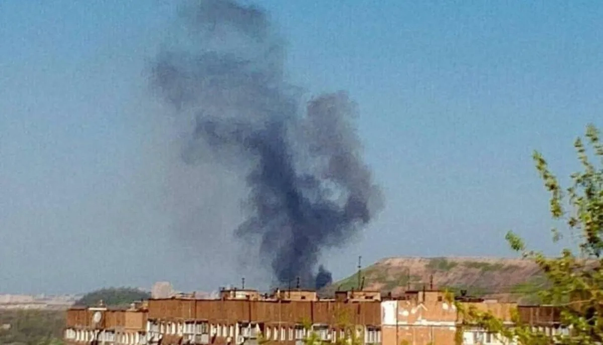 Над городом сильное задымление. Фото © VK / Точка зрения 