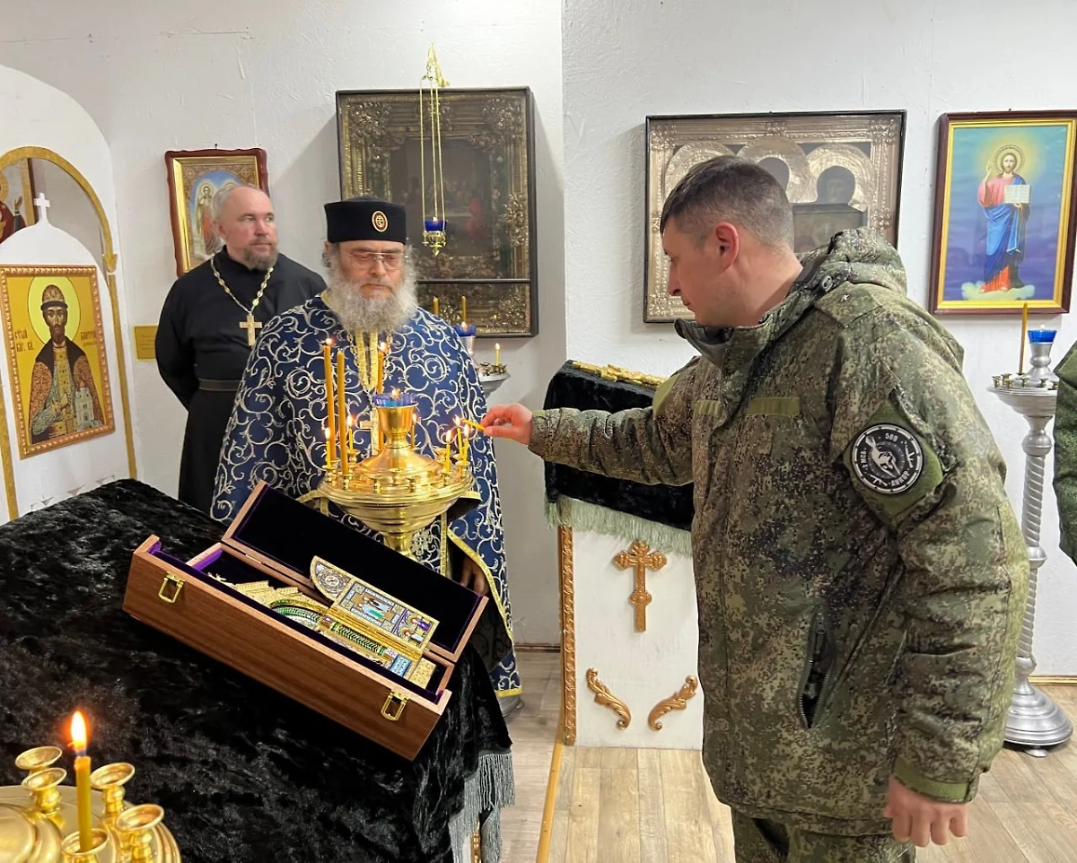 Копия иконы «Спаса Нерукотворного». Фото © Минобороны России 