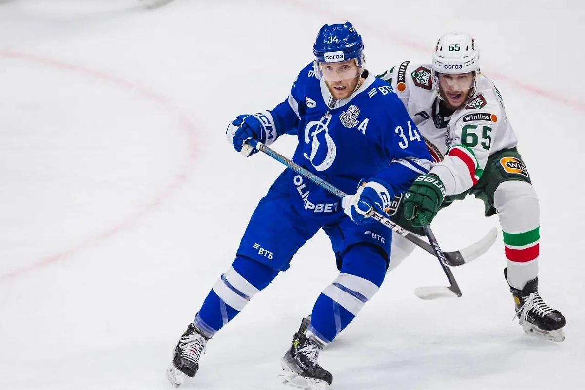 Московское «Динамо» вышло в полуфинал плей-офф КХЛ. Обложка © Telegram / ХК «Динамо» Москва