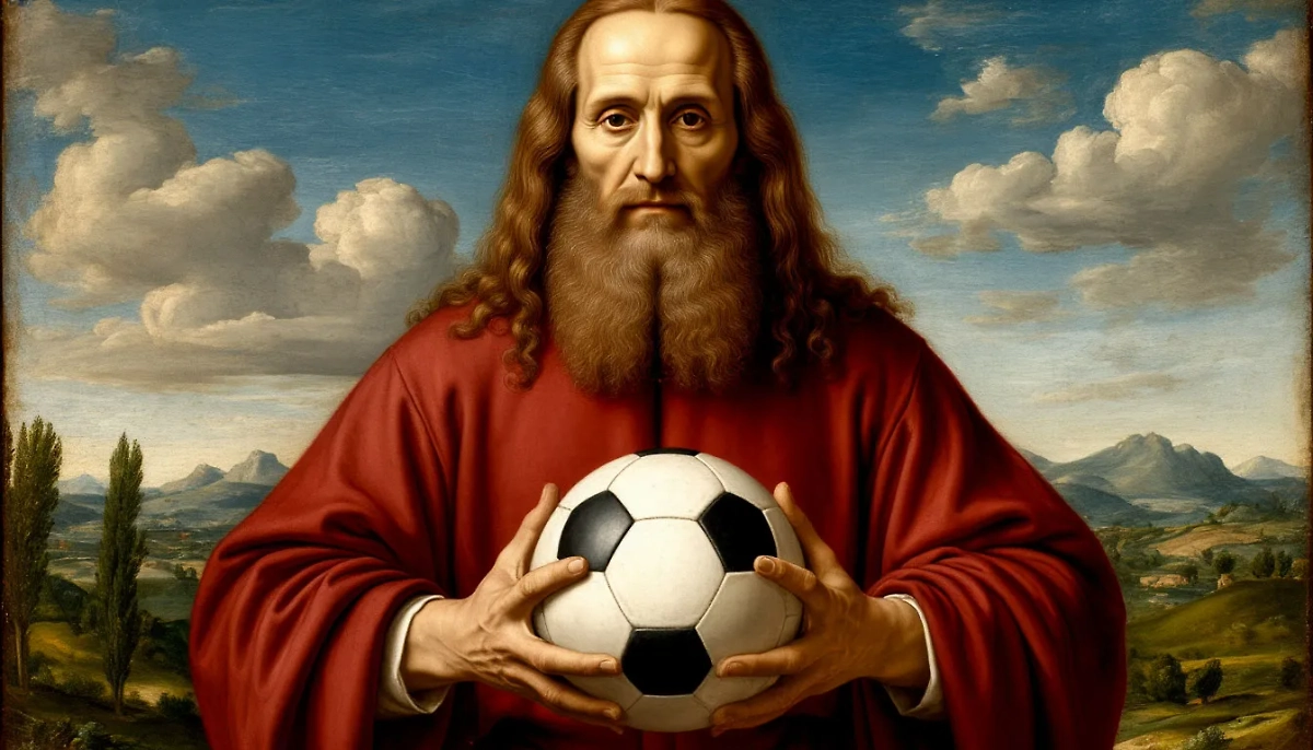 Художник даже оставил метафоричное предсказание об азартных спортивных матчах. Фото © «Шедеврум»