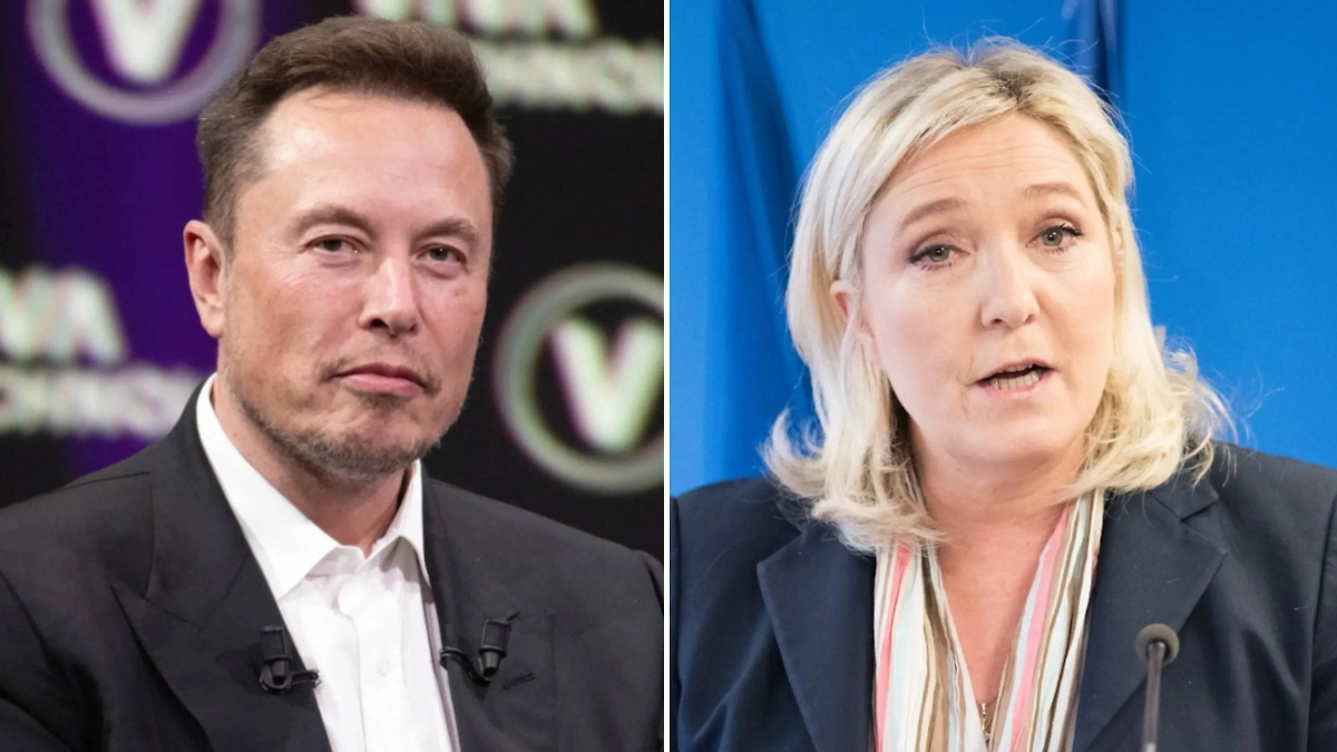 Илон Маск и Марин Ле Пен. Фото © Shutterstock / FOTODOM / Frederic Legrand - COMEO