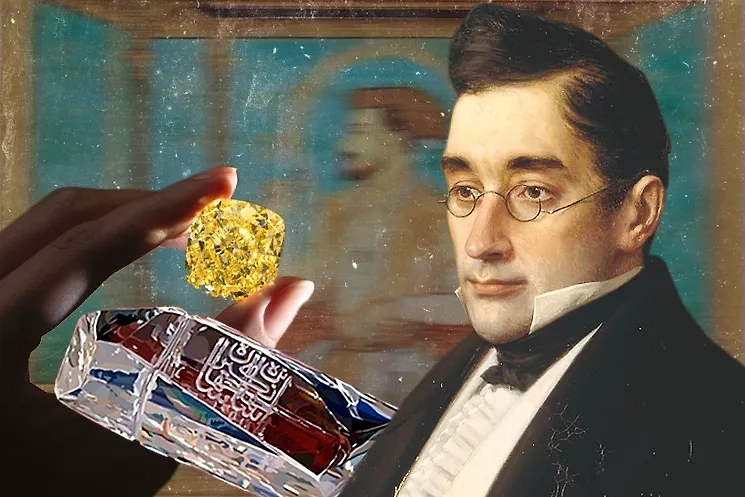 Алмазы всегда сопровождали тайны и слухи о проклятиях. Обложка © Коллаж © Life.ru, фото © Wikipedia / The Great Soviet Encyclopedia, USSR Post, Cyril James, © Telegram / ALROSA