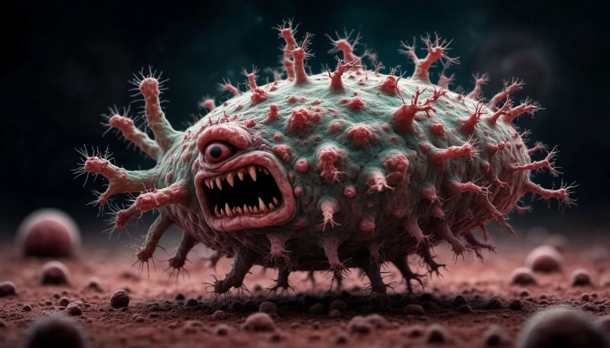 Пожирающая мозг амёба (иллюстрация). Обложка © Шедеврум / Life.ru