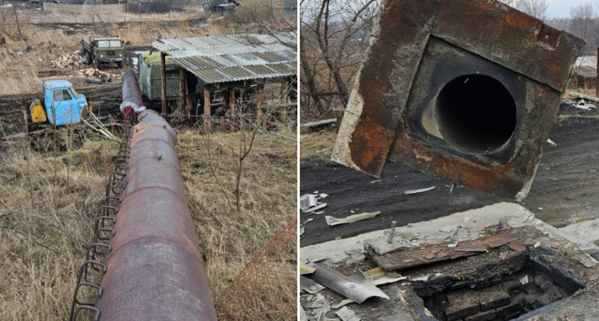 Сильный ветер обрушил 35-метровую трубу в селе Ермаковское. Обложка © Telegram / Прокуратура Красноярского края