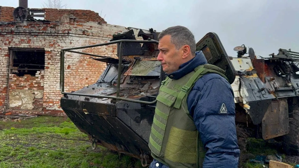 Александр Хинштейн в Курской области. Фото © Telegram / Александр Хинштейн