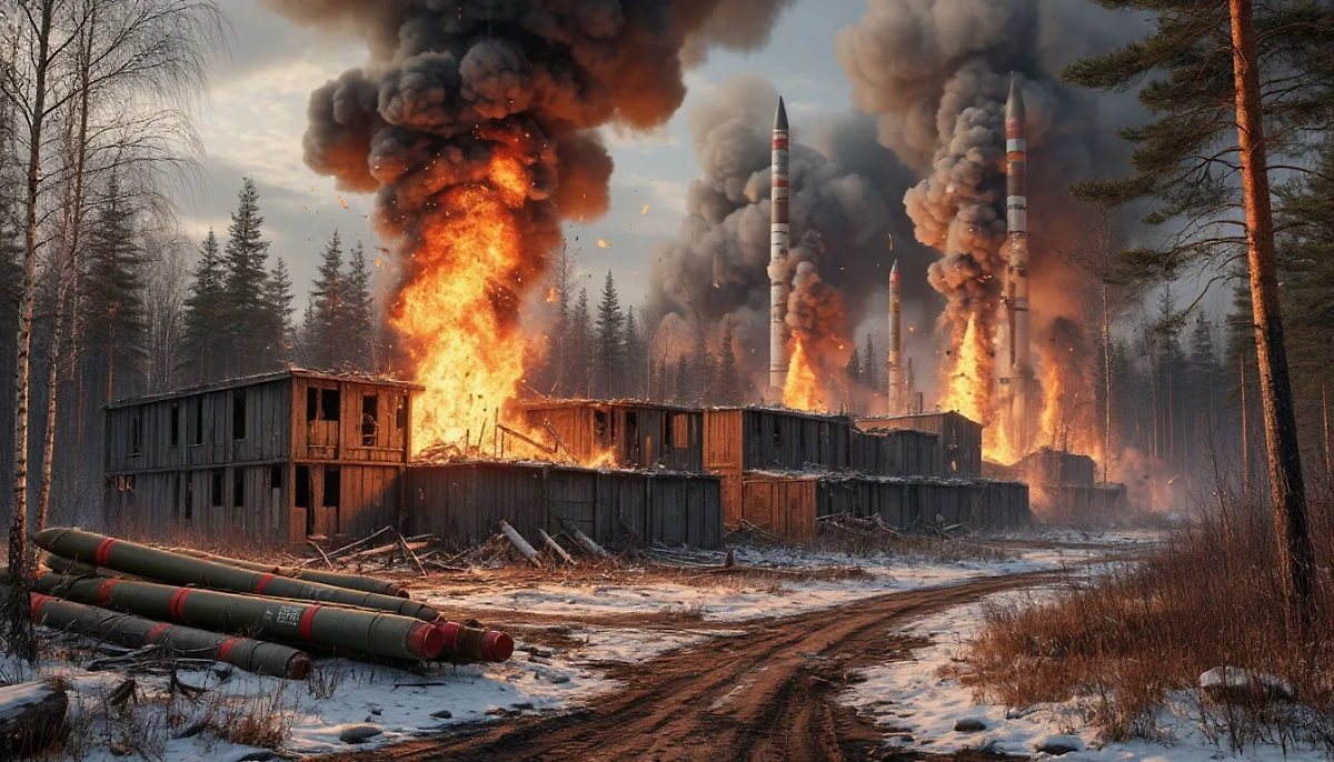 Армия России сравняла с землёй арсеналы ракет и артиллерии ВСУ. Обложка © Life.ru / Шедеврум