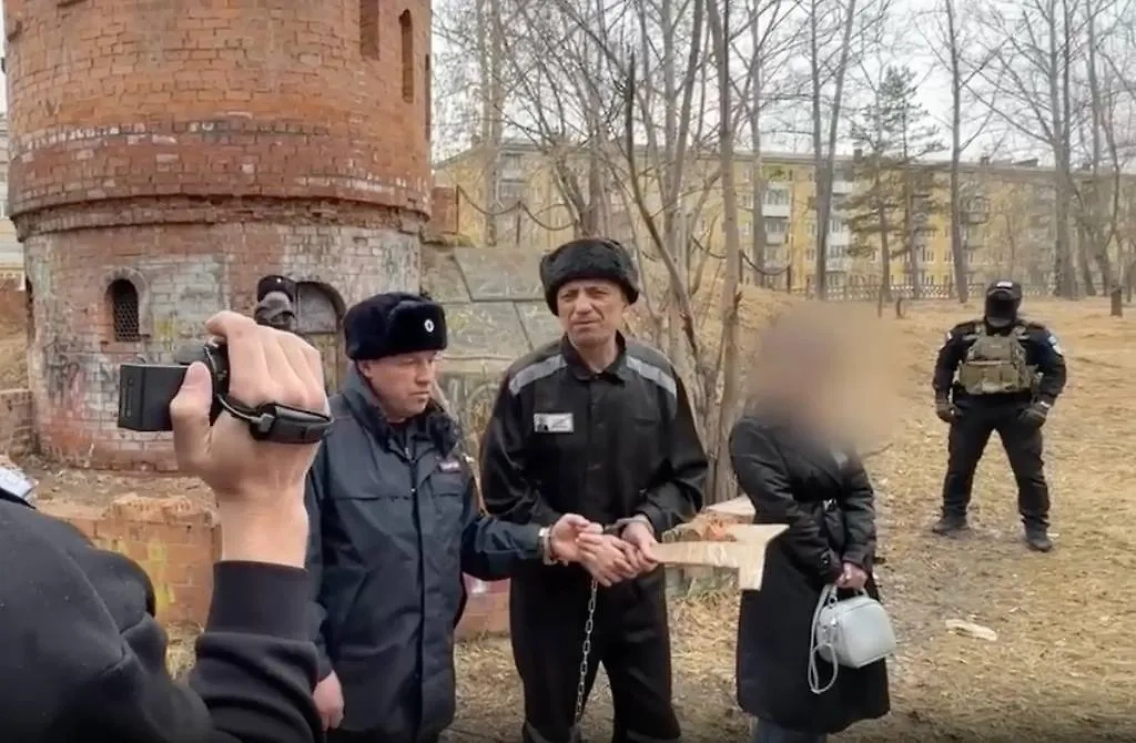 Ангарский маньяк Михаил Попков во время следствия. Обложка © Telegram / Следком