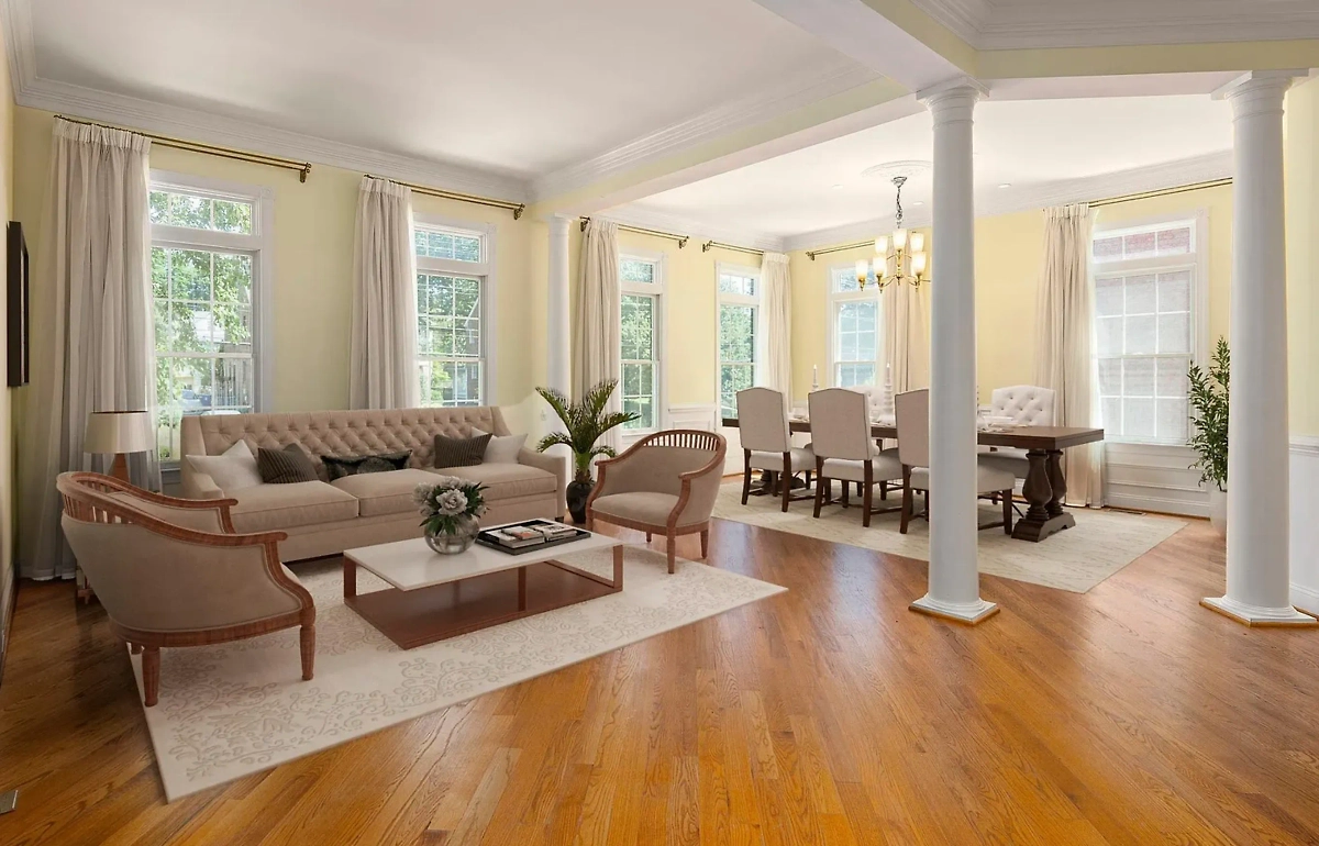 В таунхаусе Овечкина в Арлингтоне пять спален и четыре ванные. Фото © zillow.com