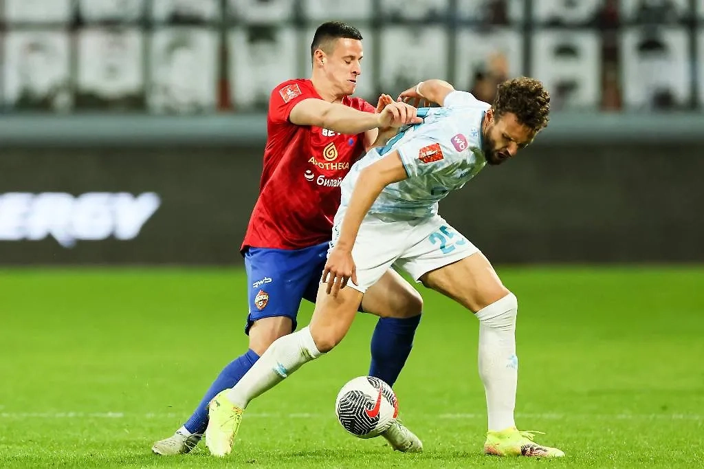 Фрагмент матча финала «Пути РПЛ» Кубка России между ЦСКА и «Зенитом». Фото © ТАСС / Сергей Савостьянов