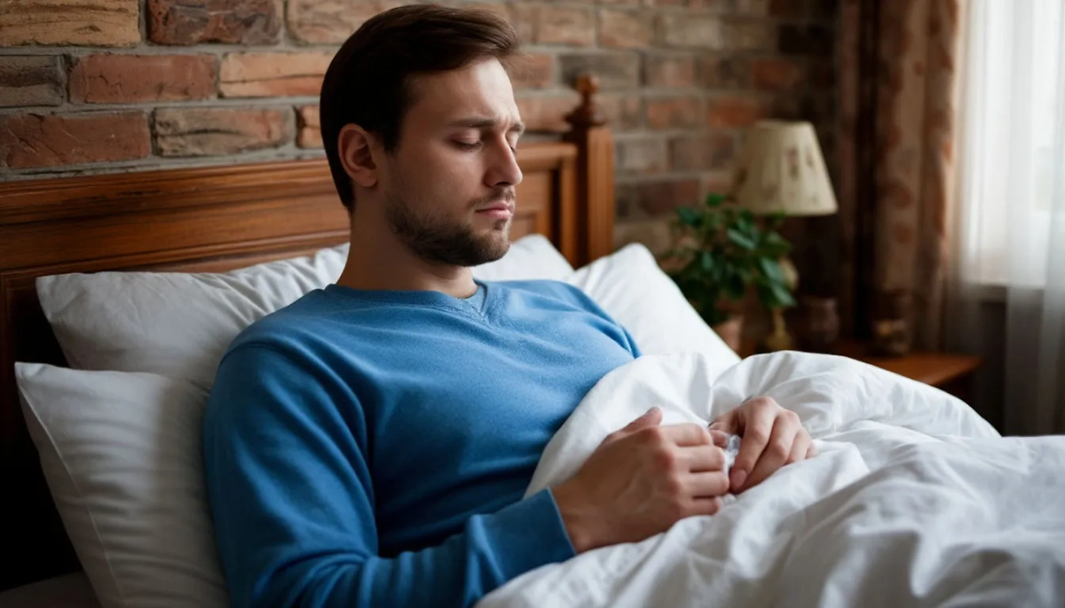 У мужчины после сна болит голова. Обложка © «Шедеврум» / Life.ru