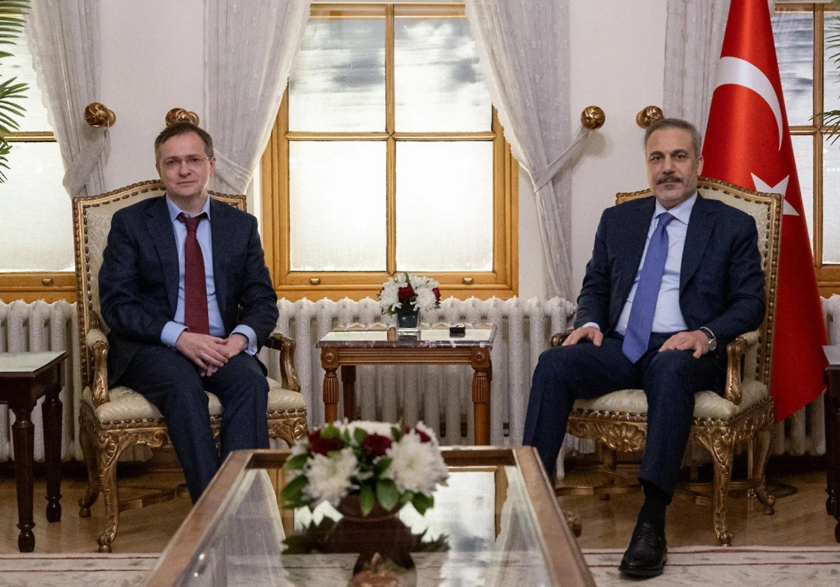 Переговоры министра иностранных дел Турции Хакана Фидана с Мединским. Фото © Пресс-служба МИД Турции