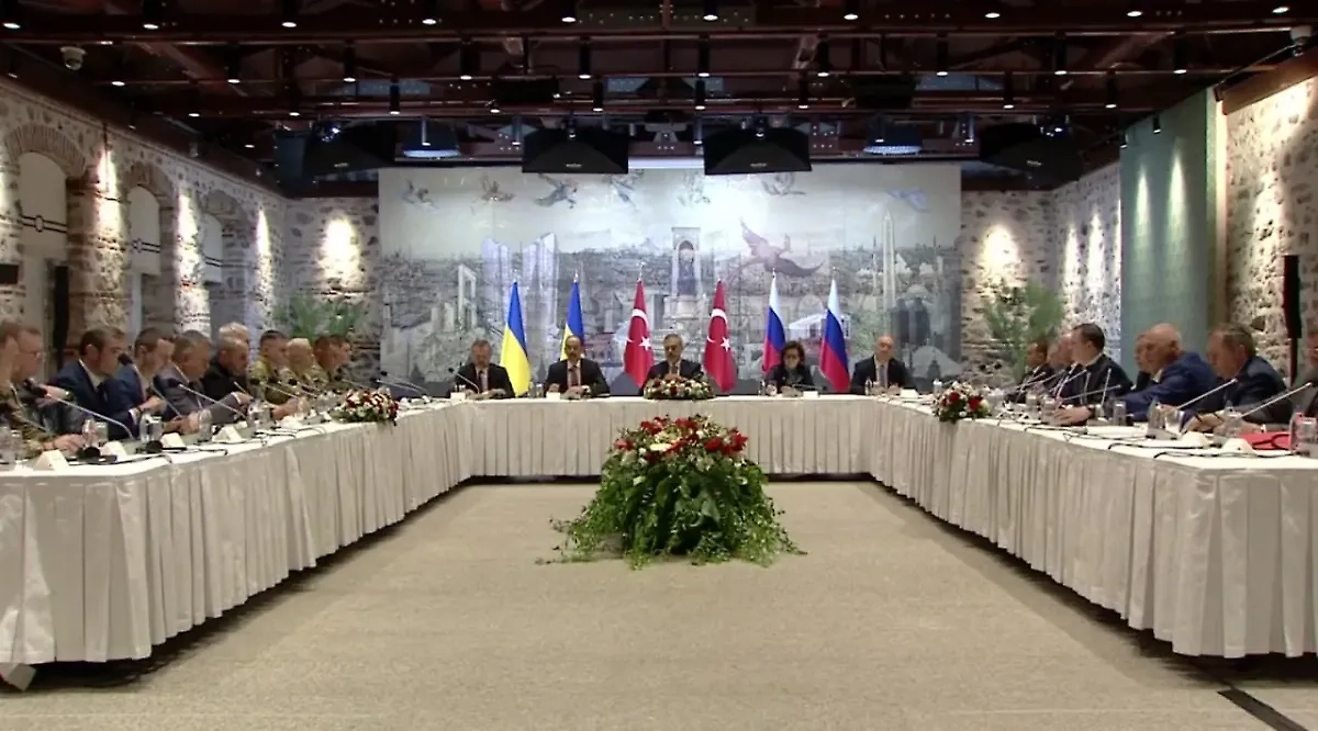 Переговоры РФ и Украины в Стамбуле. Обложка © МИД РФ