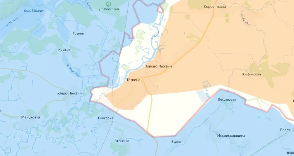 Карта СВО на 17 мая 2025 года. Армия России отбивает попытки ВСУ наступать у курского приграничья. Фото © Telegram / divgen