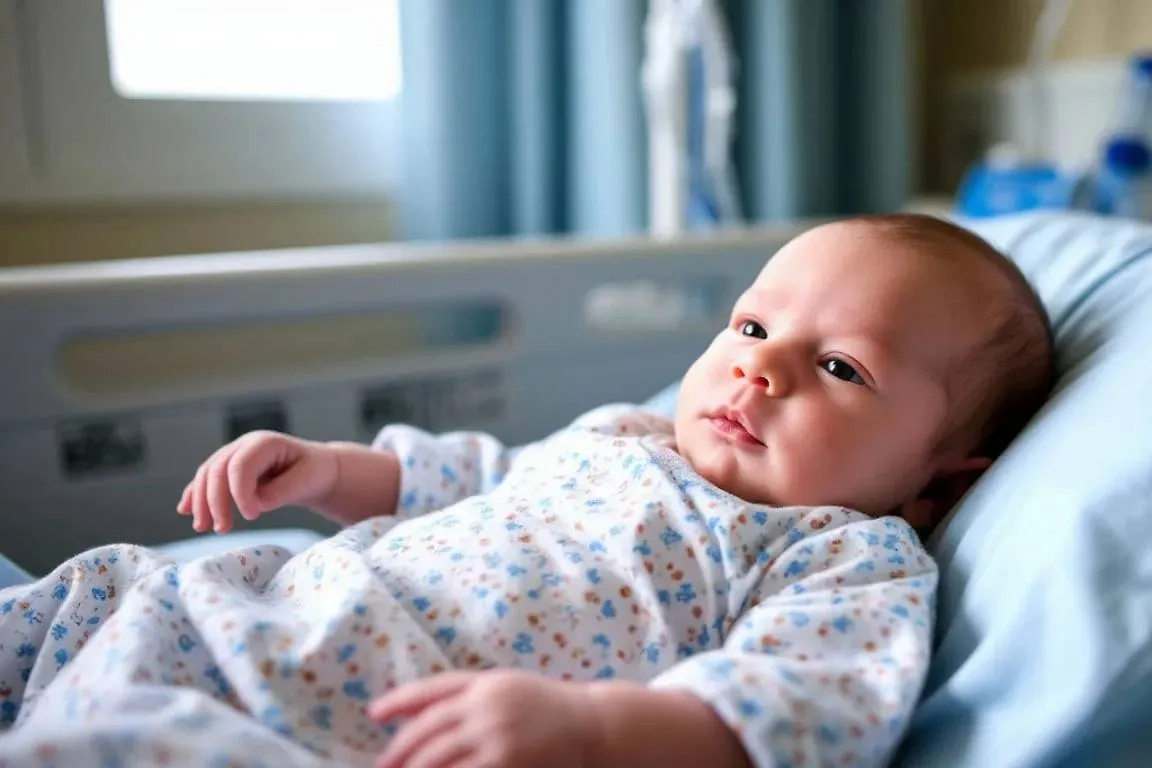 Грудничок в больнице. Обложка © «Шедеврум» / Life.ru