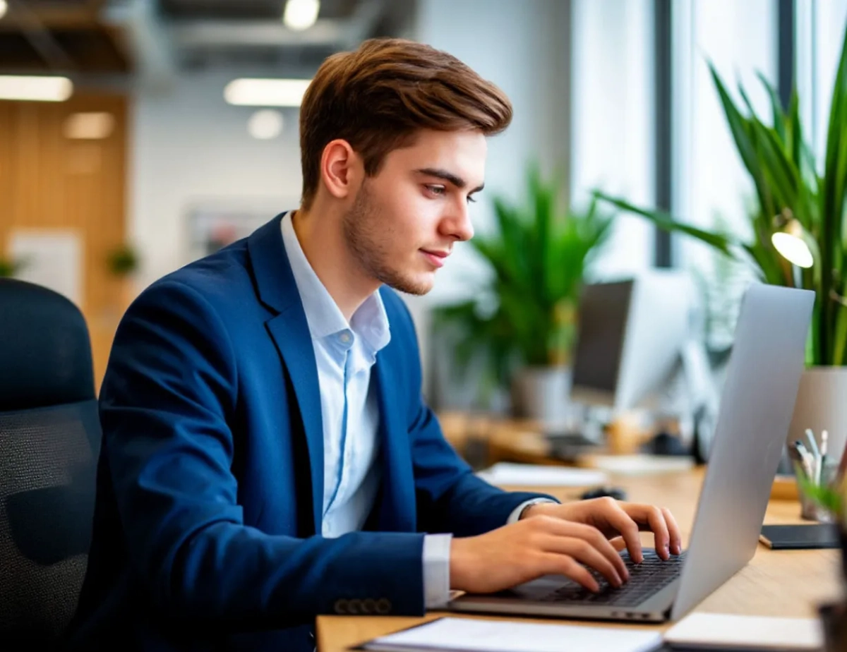 Молодой офисный сотрудник. Обложка © Шедеврум / Life.ru