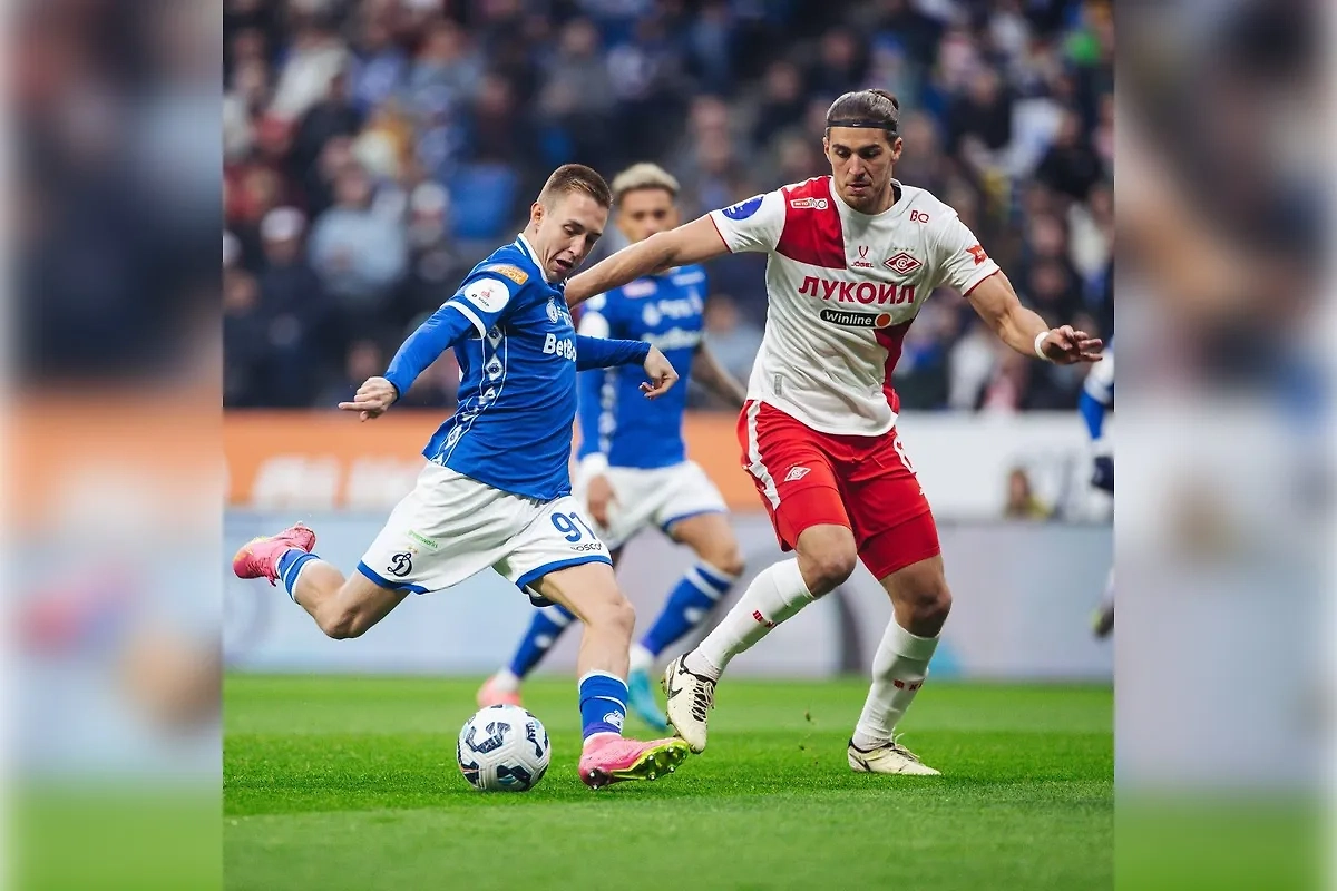 «Динамо» переиграло «Спартак» в матче РПЛ. Обложка © Telegram / ФК «Динамо» Москва