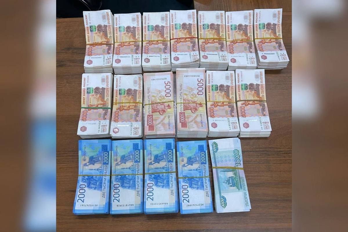 Конфискованные у туриста деньги. Обложка © ФТС России