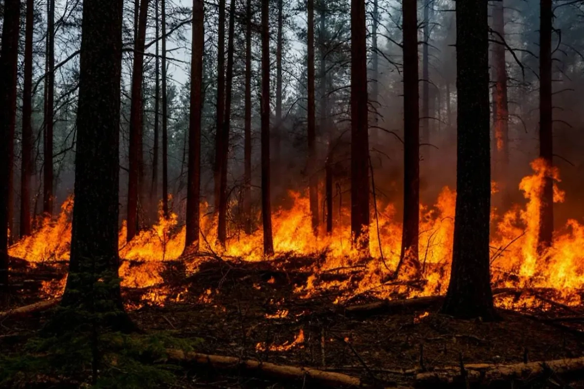 Лесной пожар. Обложка © Шедеврум / Life.ru