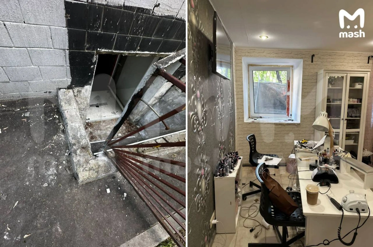 Салон красоты после вторжения воров. Фото © Telegram / Mash