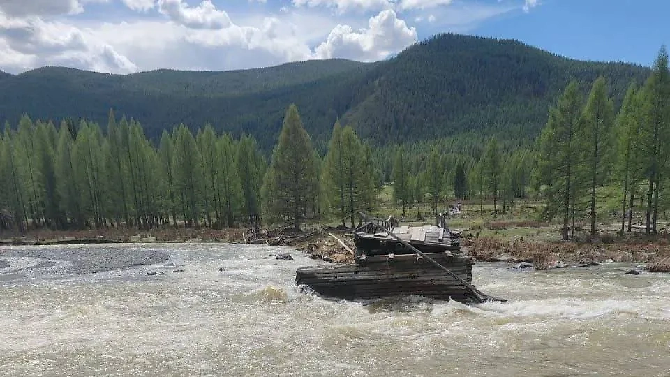 Место, где была переправа через реку Башкаус. Фото © Telegram / Айдар Акчин