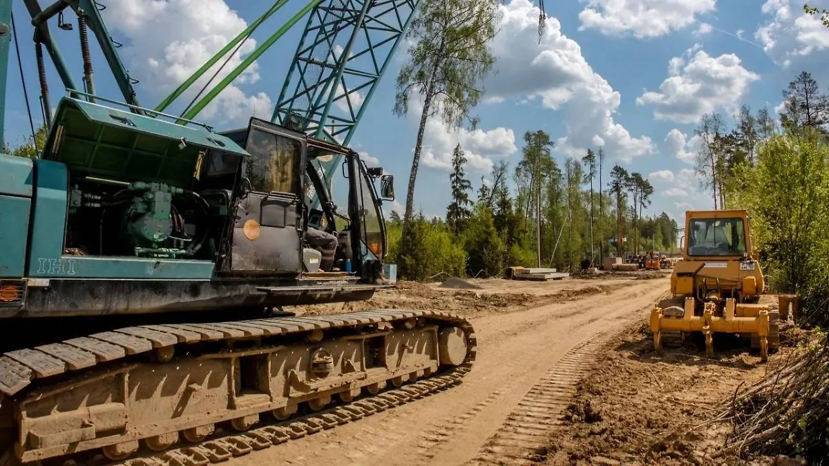 Кадры с места строительства. Фото © Telegram / Минтранс России