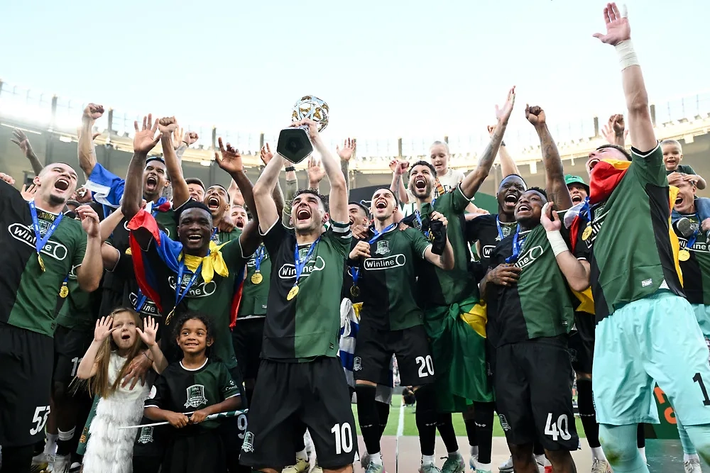 «Краснодар» впервые победил в чемпионате России по футболу. Фото © ТАСС / Степан Ноздрев