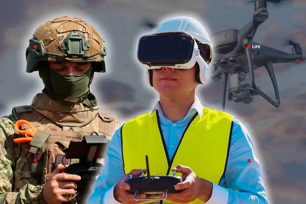 Операторы дронов нужны как для фронта, так и для гражданского применения. Обложка © Коллаж © Life.ru, фото © ТАСС / Александр Полегенько, © Shutterstock / FOTODOM / Max Acronym, Den Rozhnovsky