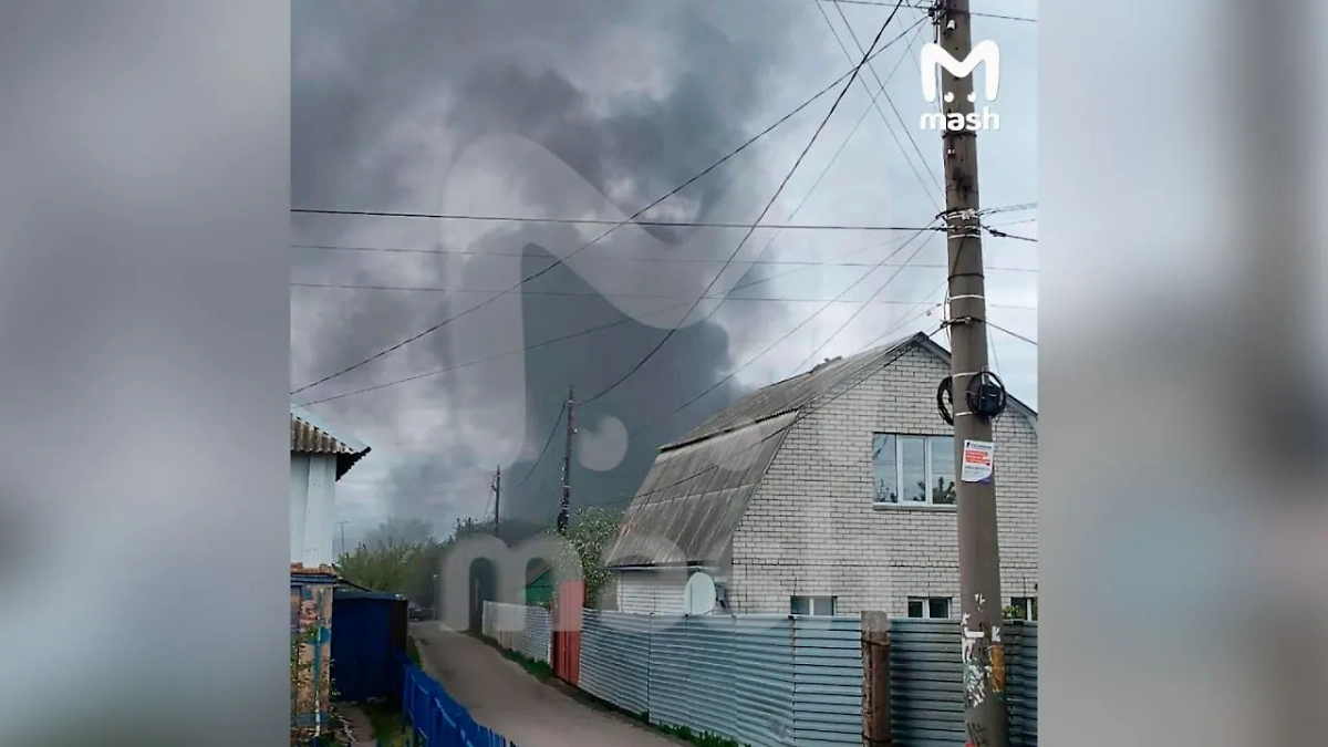 Задымление в Курске. Фото © Telegram / Mash