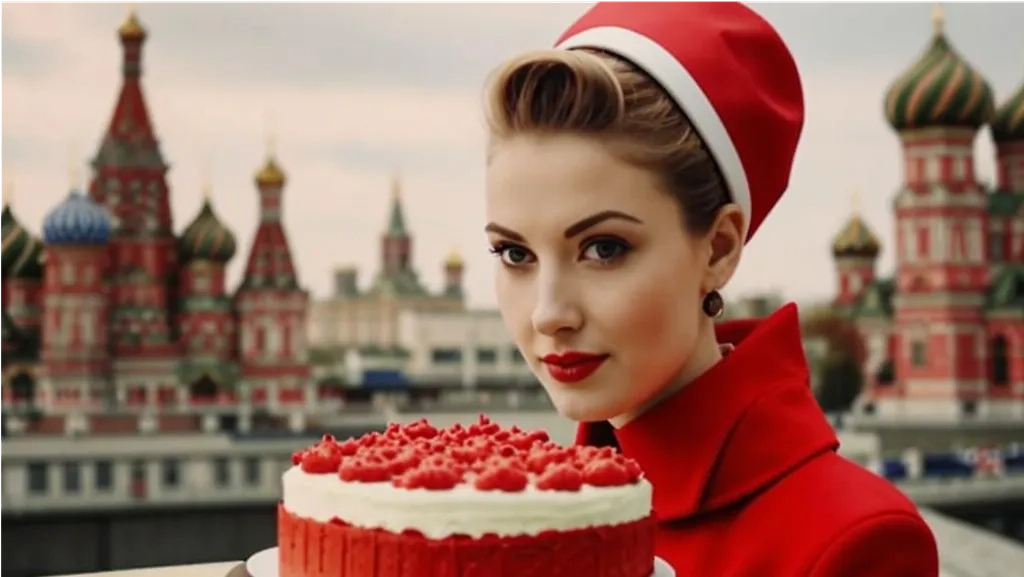 Москву нейросеть нарисовала по-советски изящной и грандиозно коммунистической. Фото © Kandinsky 3.1