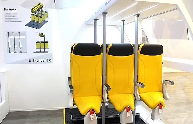 Новые стоячие места в самолётах. Обложка © aviointeriors