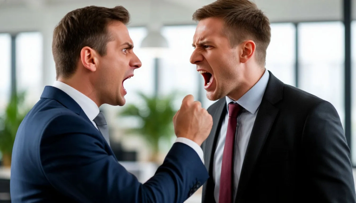 Ссора начальника с подчинённым. Обложка © Шедеврум / Life.ru