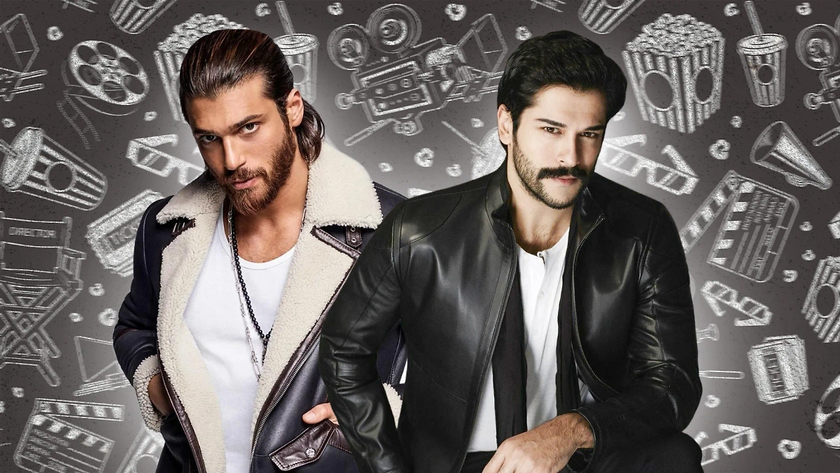 Главные красавчики турецких сериалов — Джан Яман и Бурак Озчивит — не сразу стали актёрами. Коллаж © Life.ru. Обложка © kinopoisk, kinopoisk, © Freepik / dgim-studio