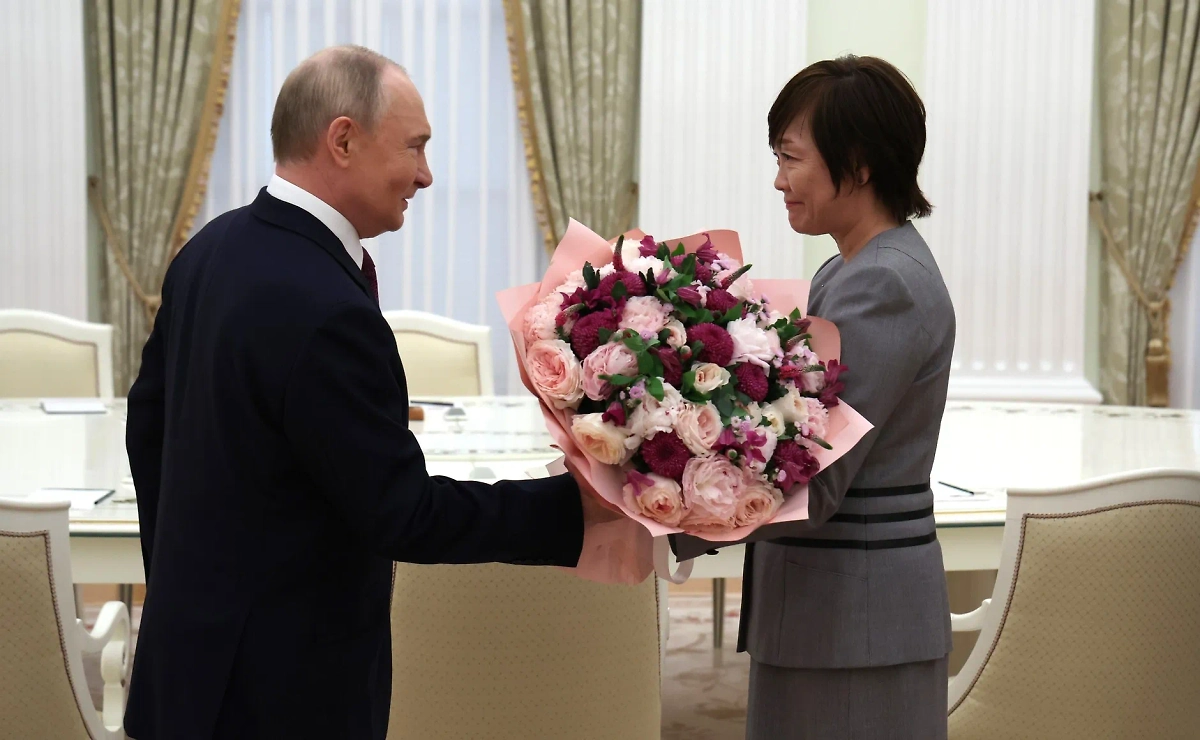Вдова Акиэ Абэ на встрече с Путиным в Кремле. Обложка © kremlin.ru