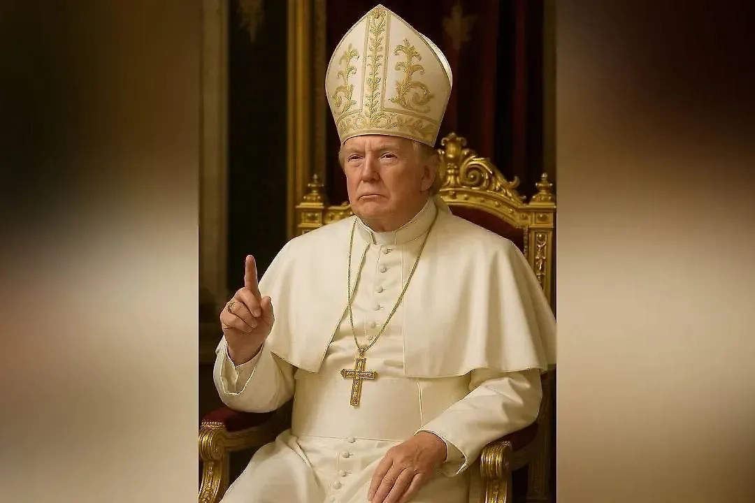Дональд Трамп в образе папы римского. Обложка © Truth Social / Donald J. Trump
